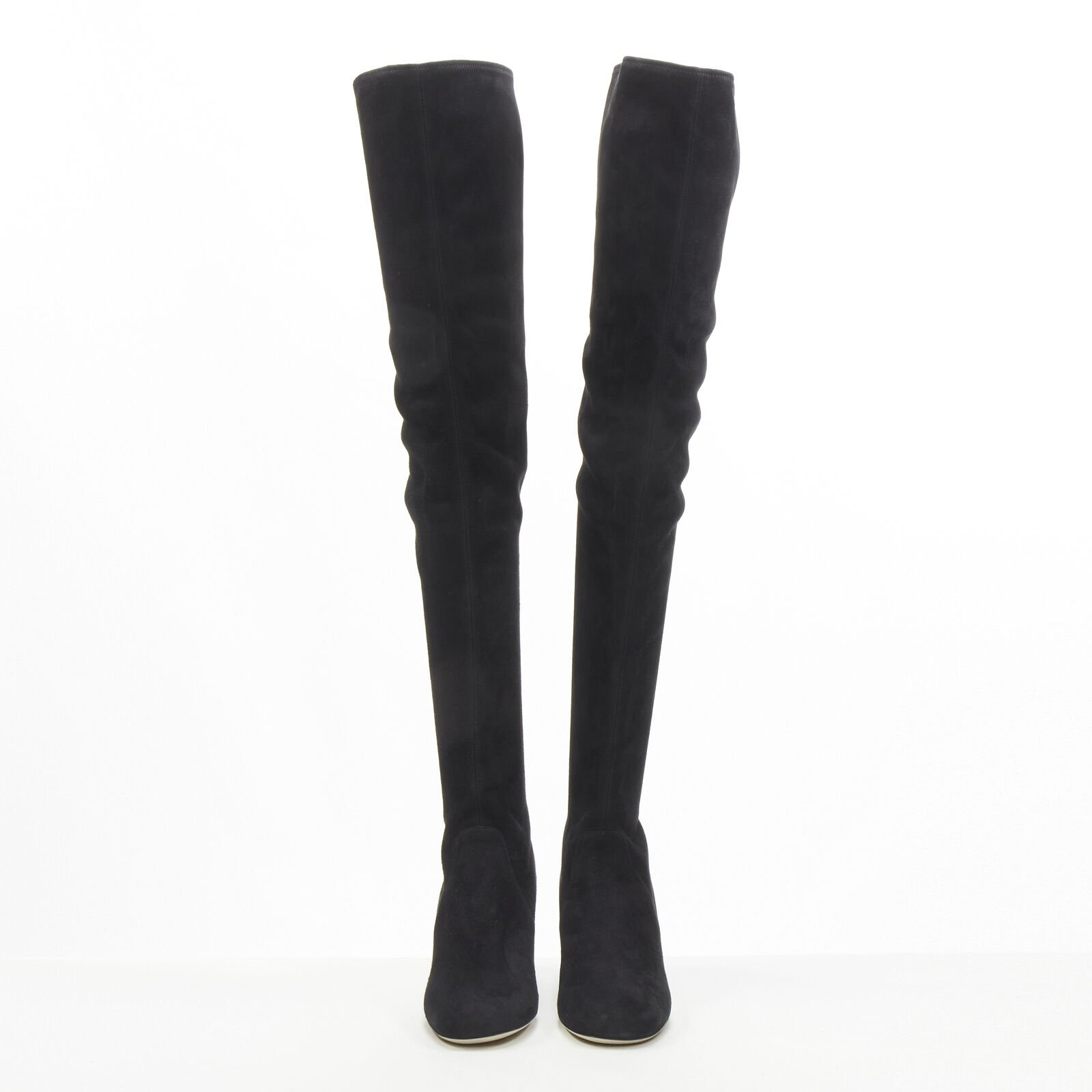 Miu Miu Suede Over Knee Boots - 4