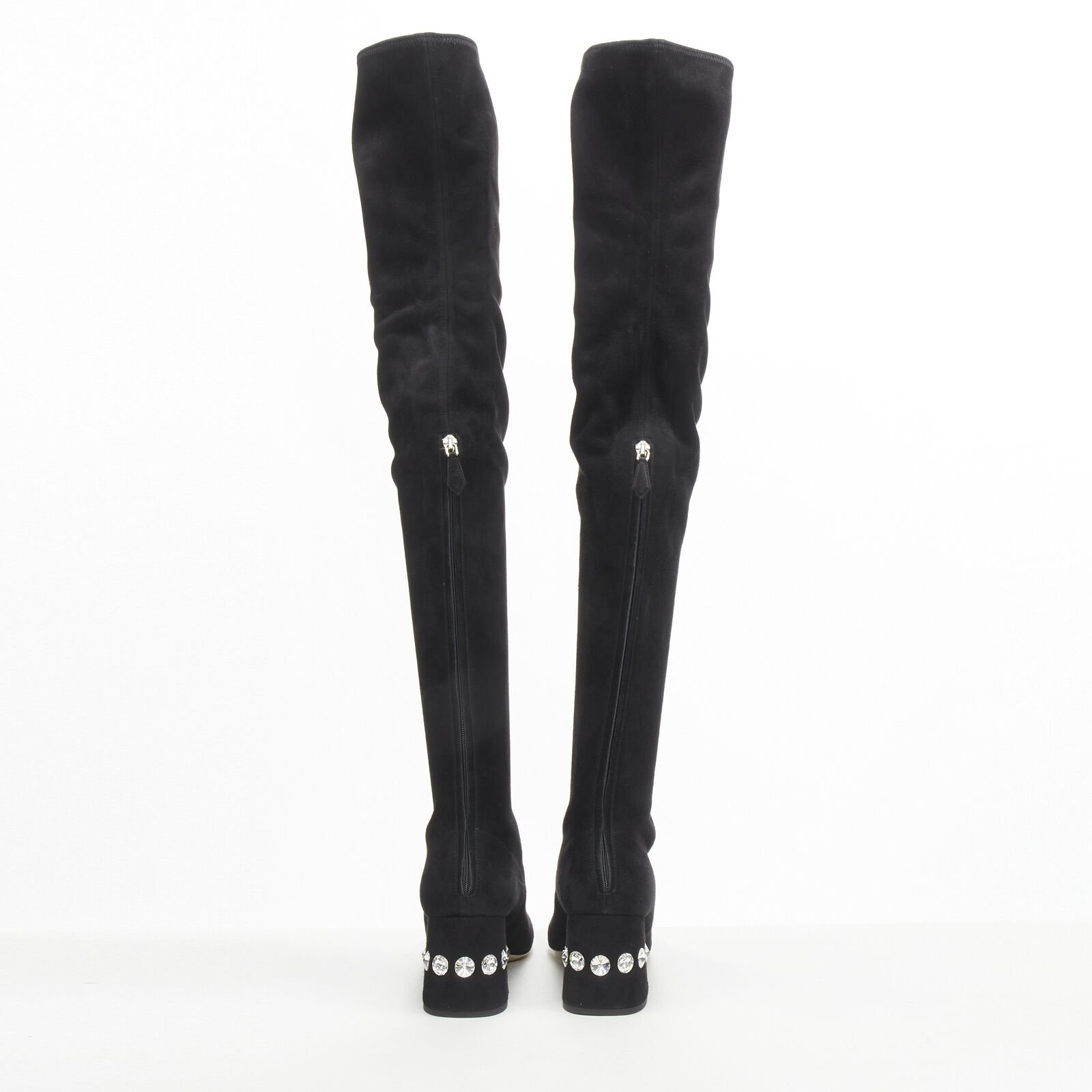 Miu Miu Suede Over Knee Boots - Detail 1