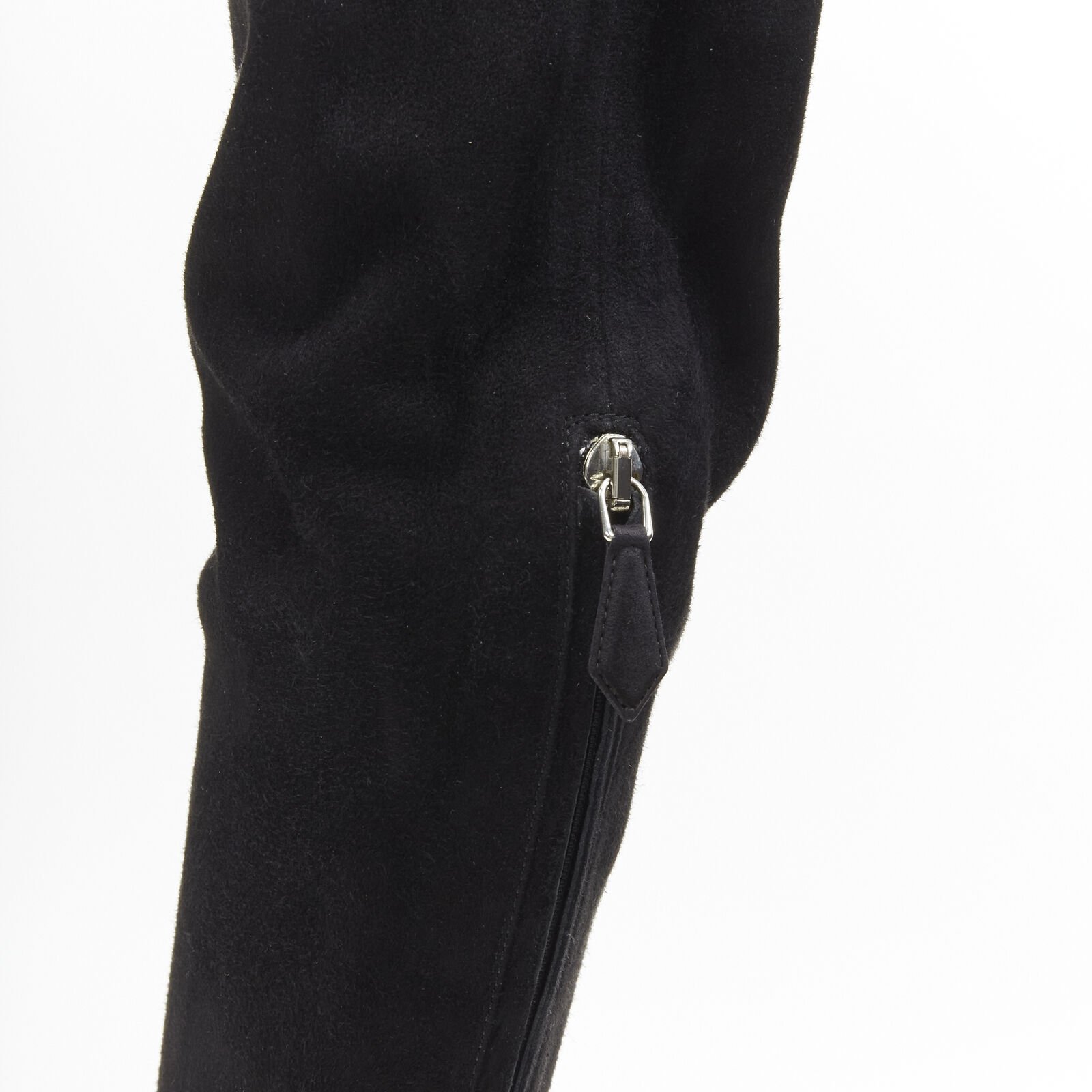 Miu Miu Suede Over Knee Boots - Image 11