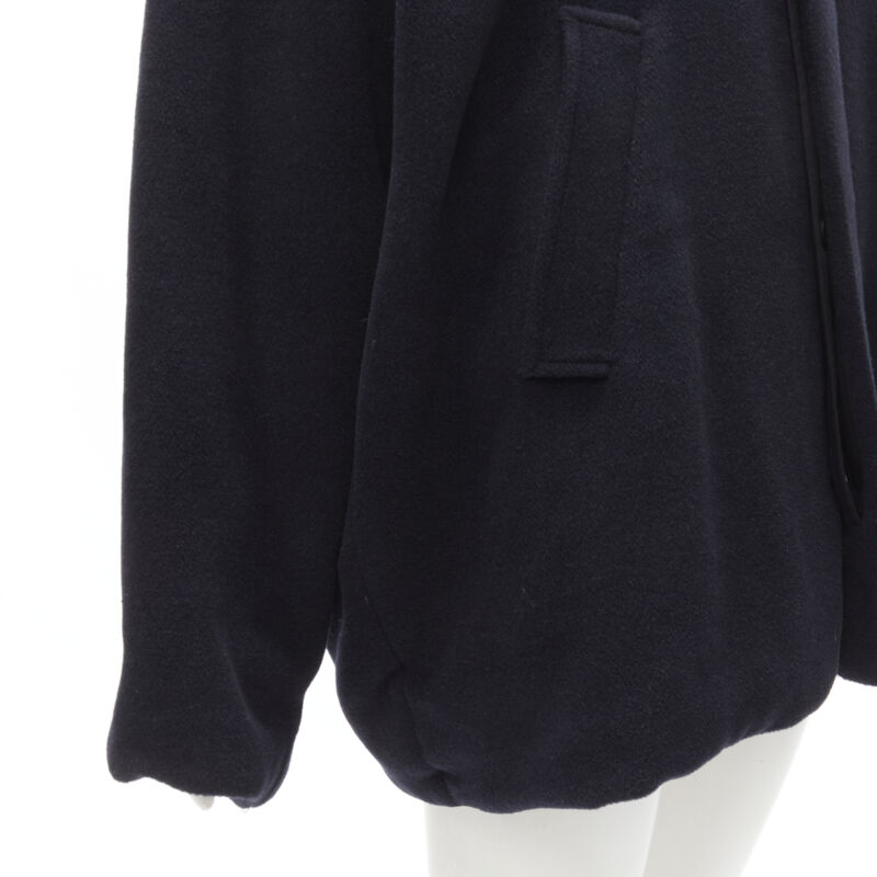 Balenciaga Navy Cocoon Coat - Image 10
