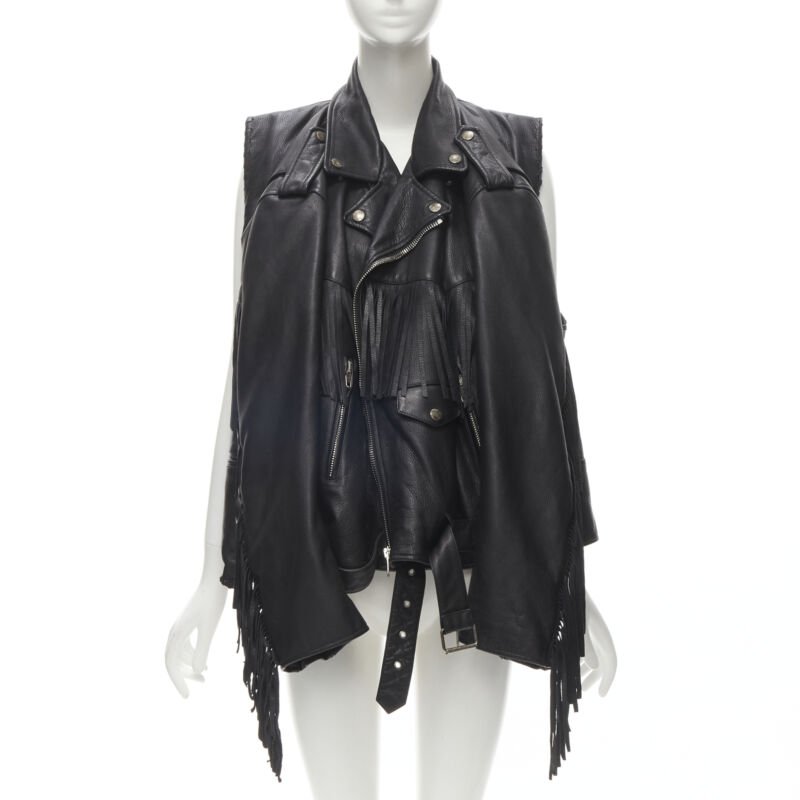 Balenciaga Fringed Biker Jacket