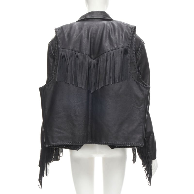 Balenciaga Fringed Biker Jacket - Detail 2