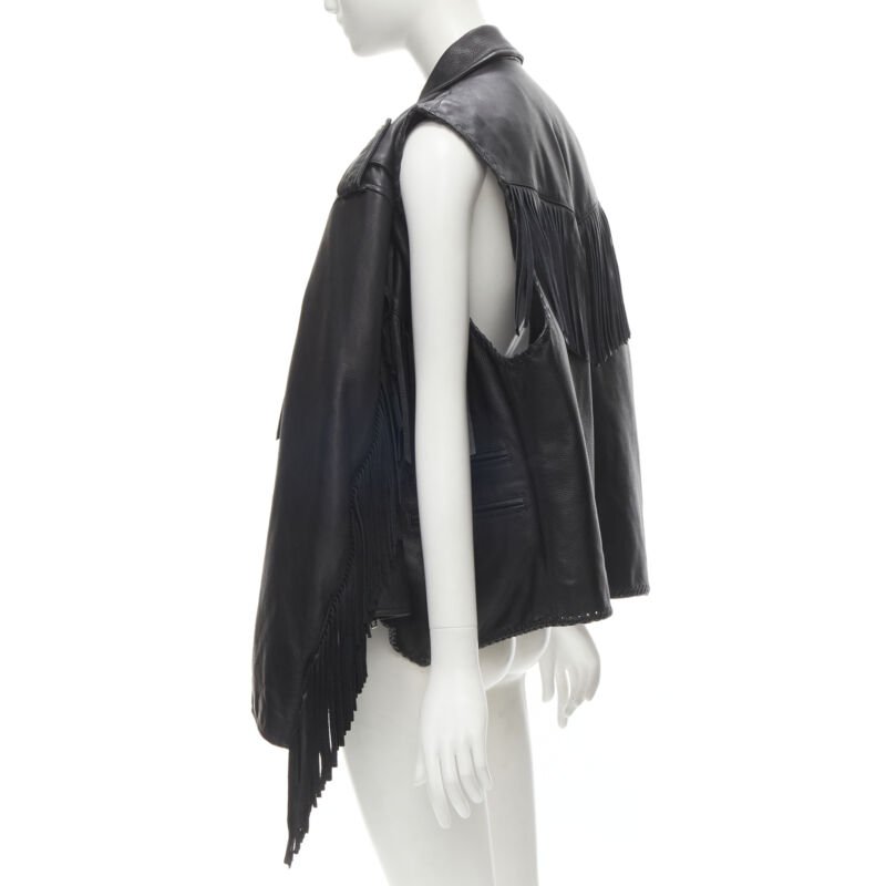 Balenciaga Fringed Biker Jacket - Image 10