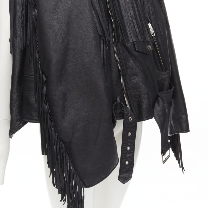 Balenciaga Fringed Biker Jacket - Image 13