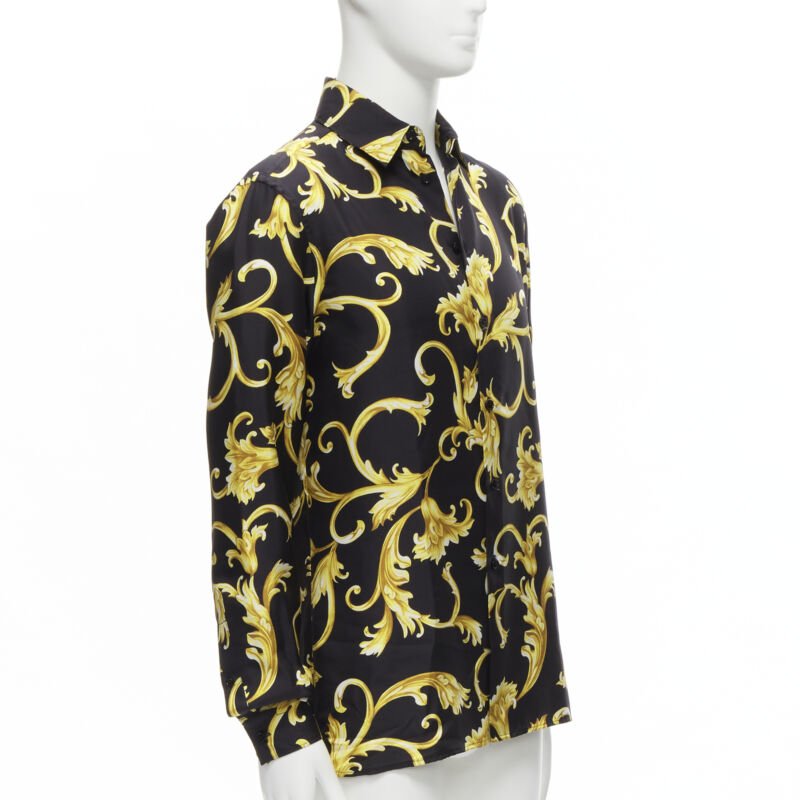 Versace Gold Flora Shirt - Image 6