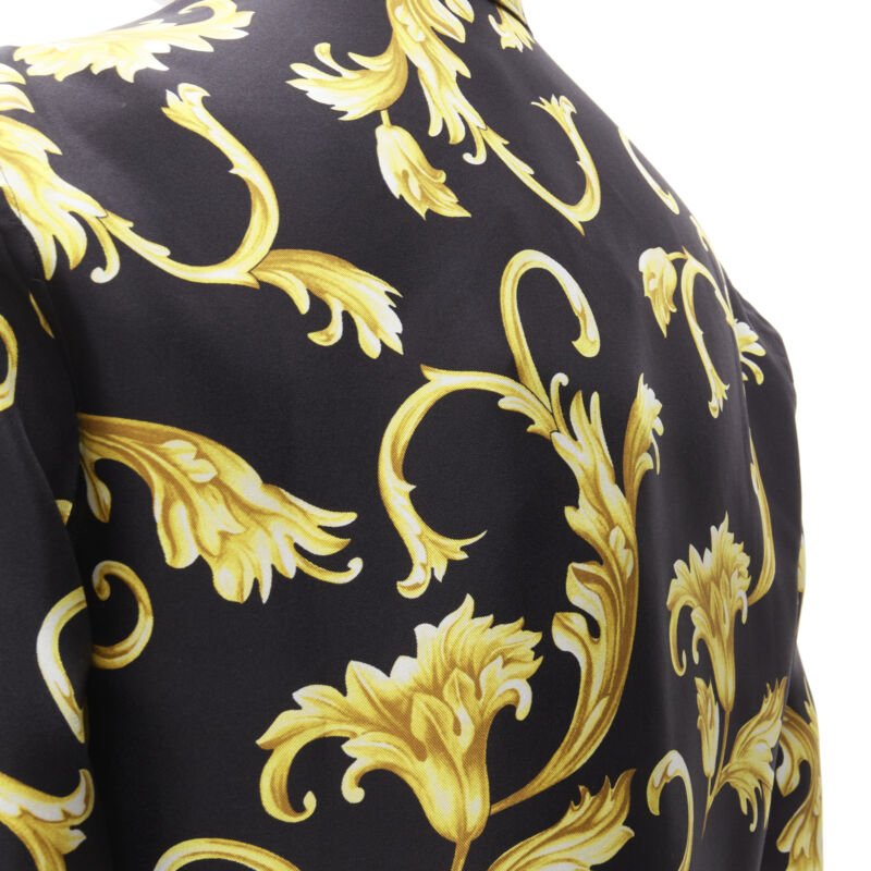 Versace Gold Flora Shirt - Image 10