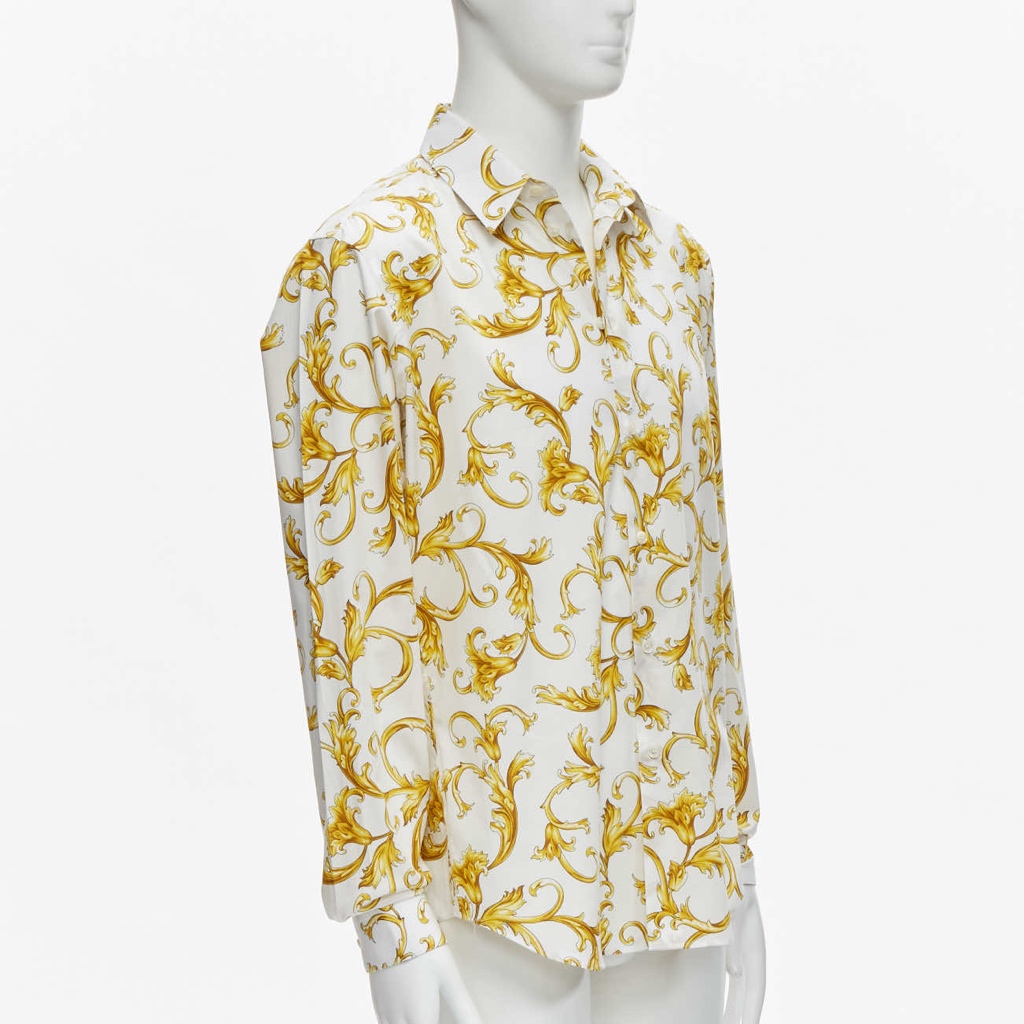 Versace Rococo Floral Shirt - Image 6