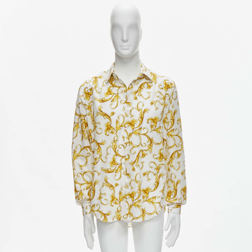 Versace Rococo Floral Shirt - Image 11
