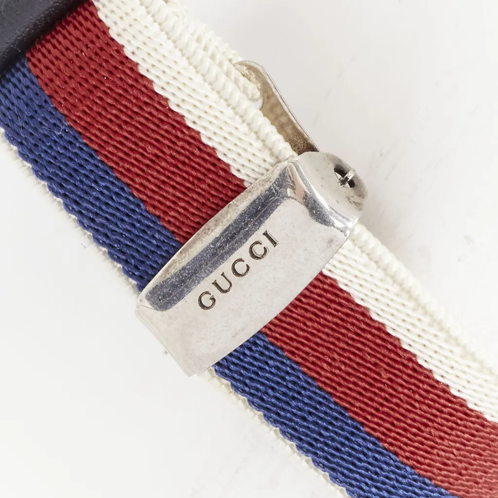 Gucci Crystal Butterfly Bracelet Silver Metal Never worn - Model View