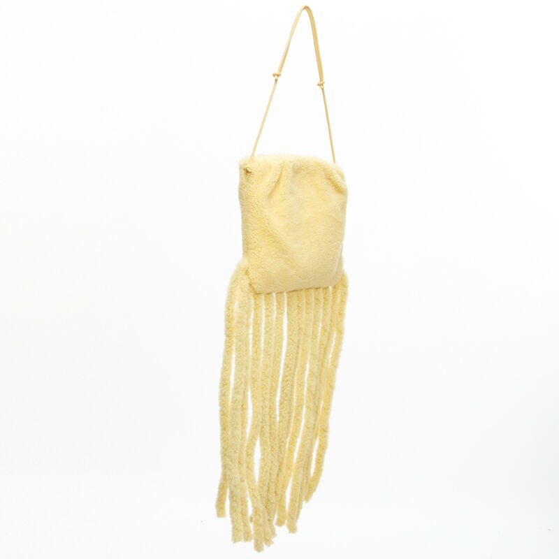 Bottega Veneta Beige Shearling Clutch - Image 6