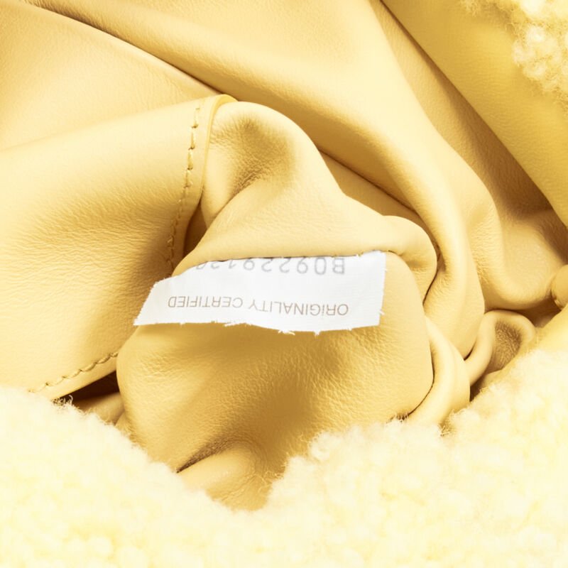 Bottega Veneta Beige Shearling Clutch - Image 13