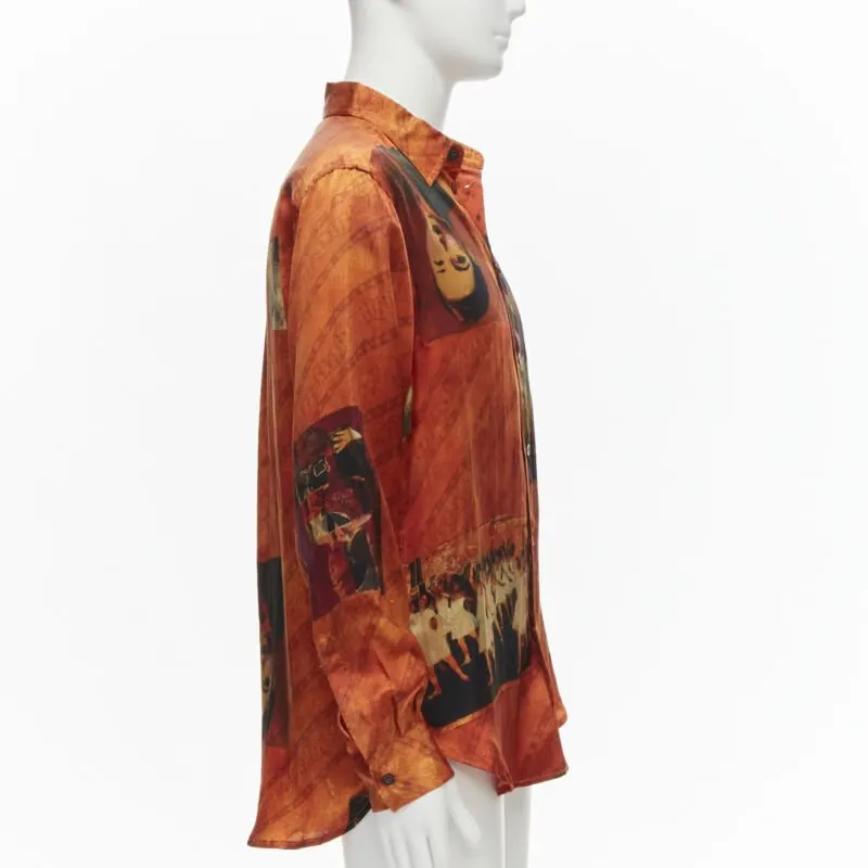 Yohji Yamamoto HZ B20 431 Orange Silk Very good - Model View