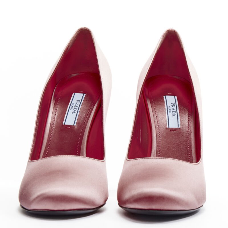 Prada Silk Metal Heels - Image 6
