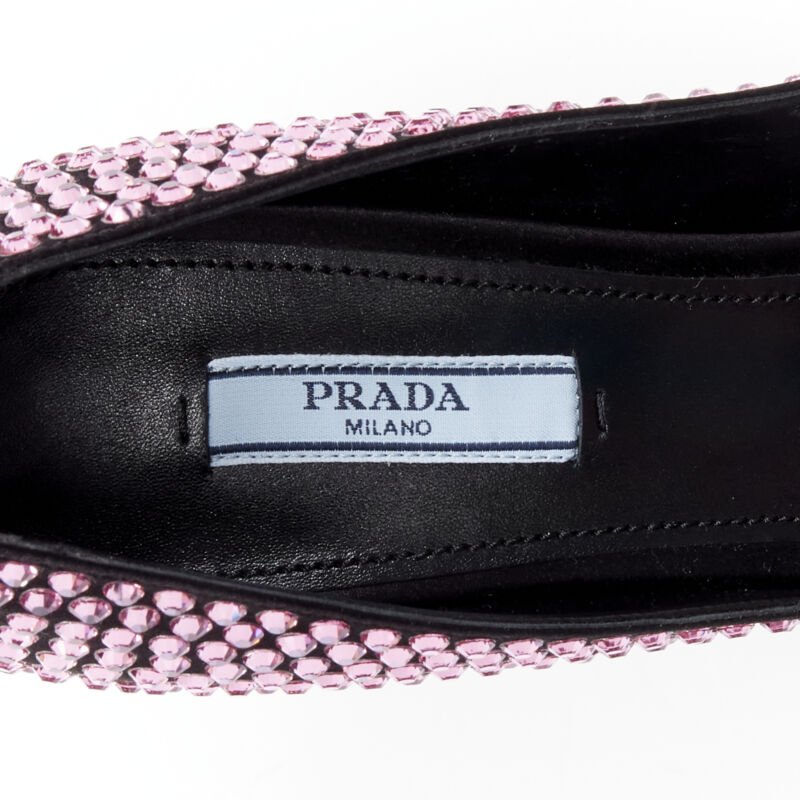 Prada Crystal Pink Pumps - Image 11