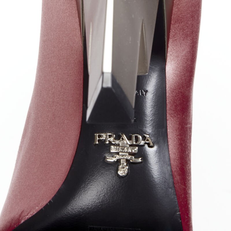 Prada Silk Metal Heels - Image 10