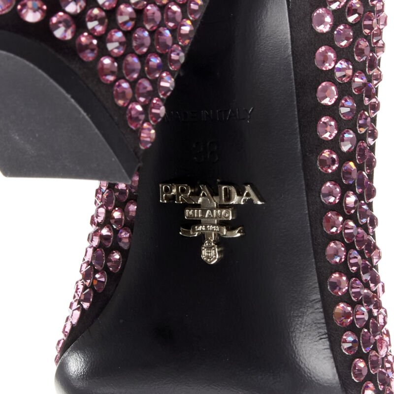 Prada Rosa Rhinestone Pumps - Image 13
