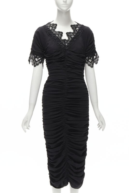 Dolce & Gabbana Shirred Lace Dress