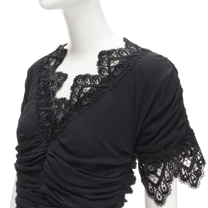 Dolce & Gabbana Shirred Lace Dress - Detail 2