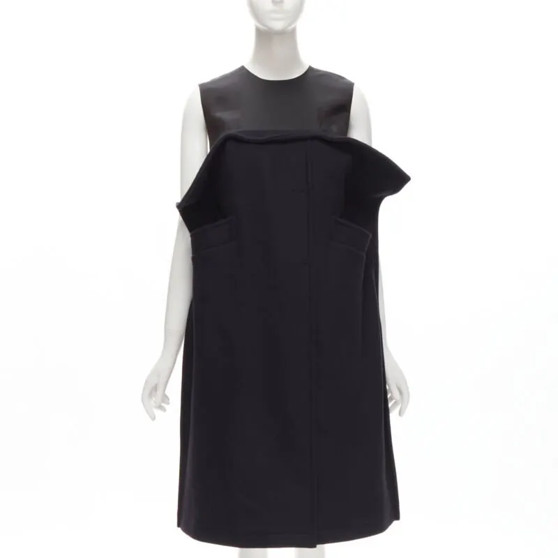 Maison Martin Margiela 2D Wool Dress Navy Wool Never worn, with tag - Inside View