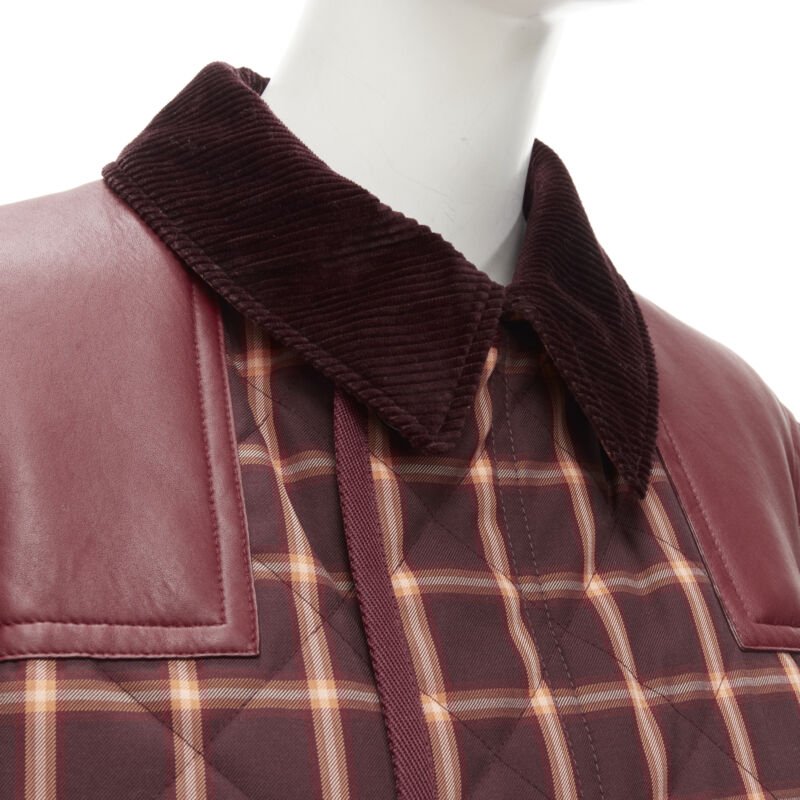 Burberry Burgundy Leather Jacket - Detail 2