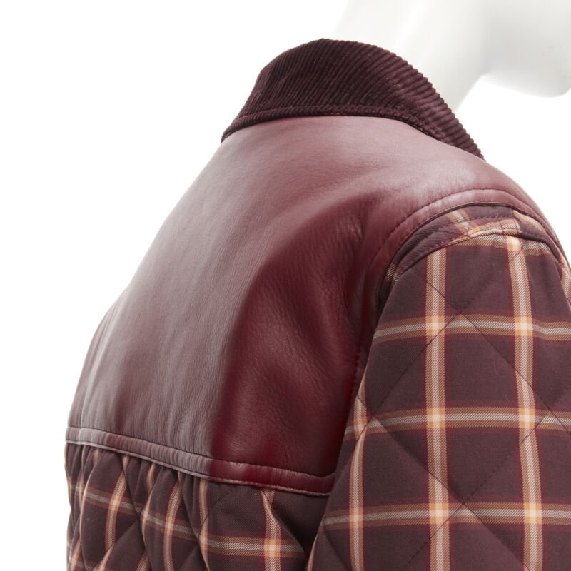 Burberry Burgundy Leather Jacket - Image 11