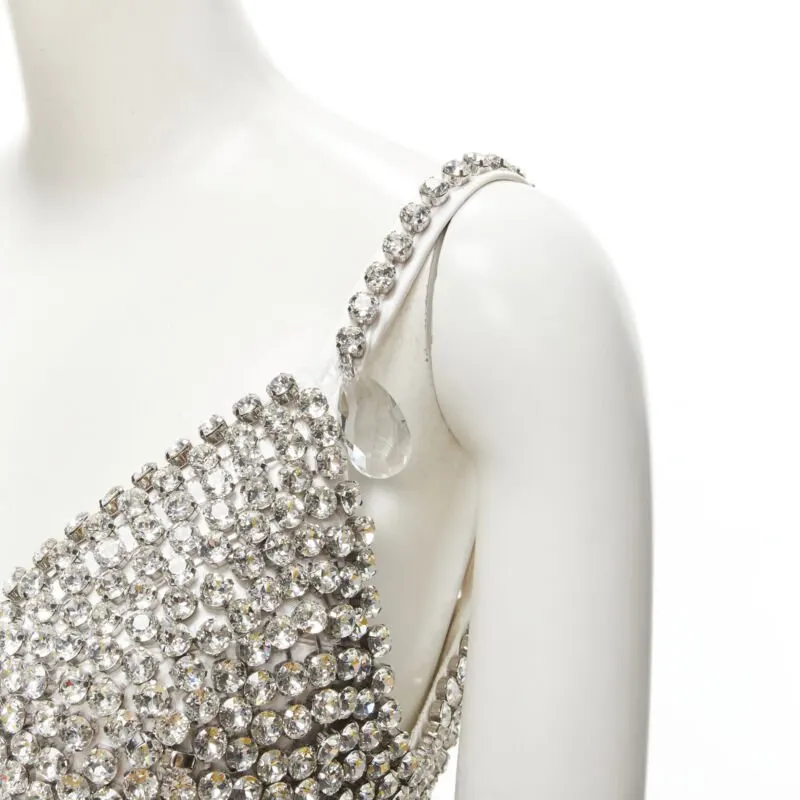 Burberry Crystal Flapper Dress White Viscose Never worn, with tag - Back View