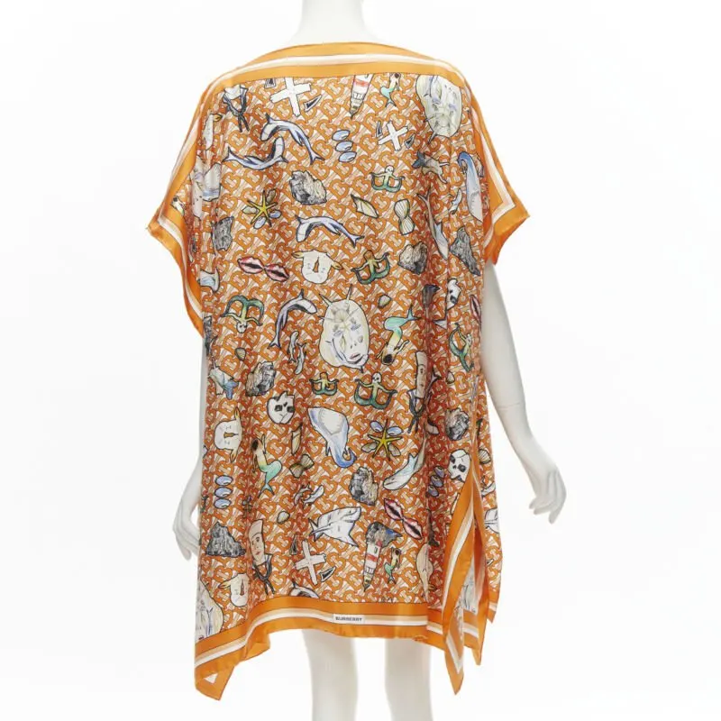 Burberry Orange Silk Scarf Jacket Orange Silk Never worn, with tag - Back View