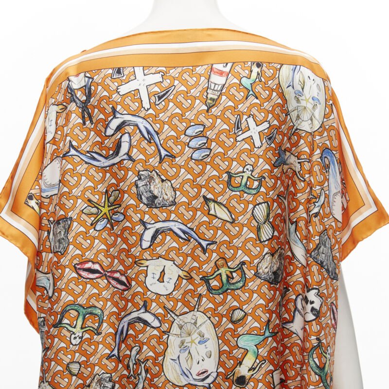 Burberry Orange Silk Scarf Jacket - Detail 2