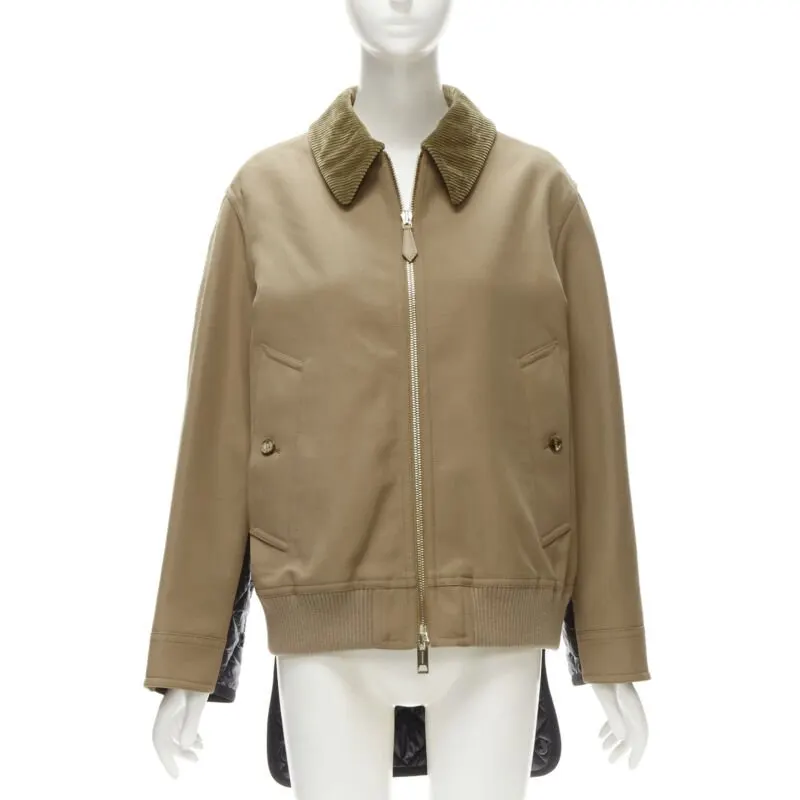 Burberry Biscuit Nylon Jacket Beige Cotton Never worn, with tag - Model View