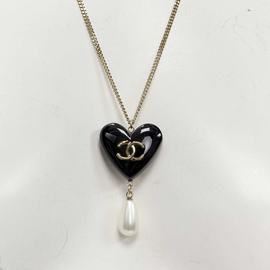 Chanel Heart Logo Necklace - Back view