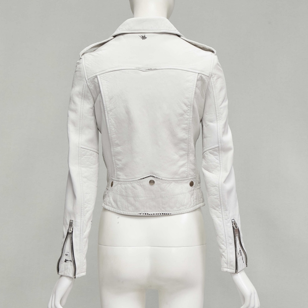 Saint Laurent Distressed White Biker - Detail 1