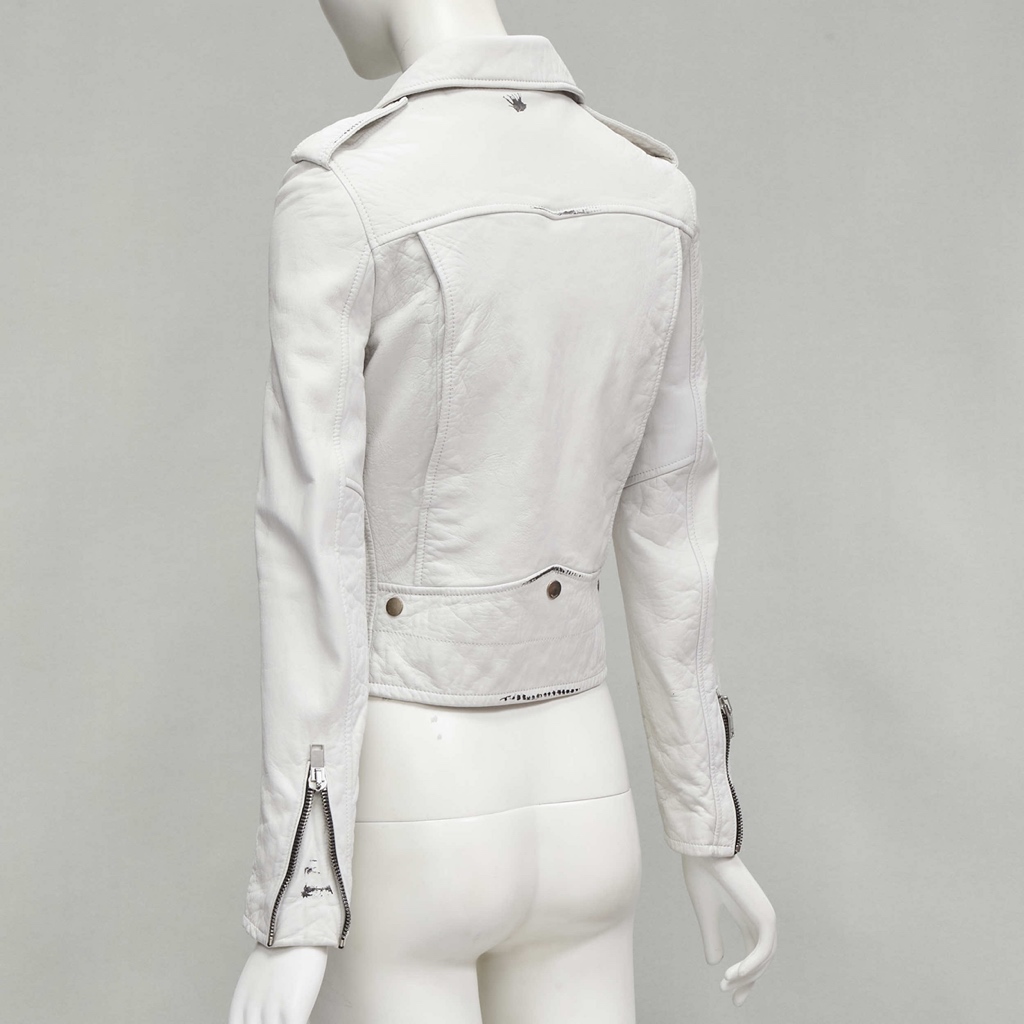 Saint Laurent Distressed White Biker - Detail 2