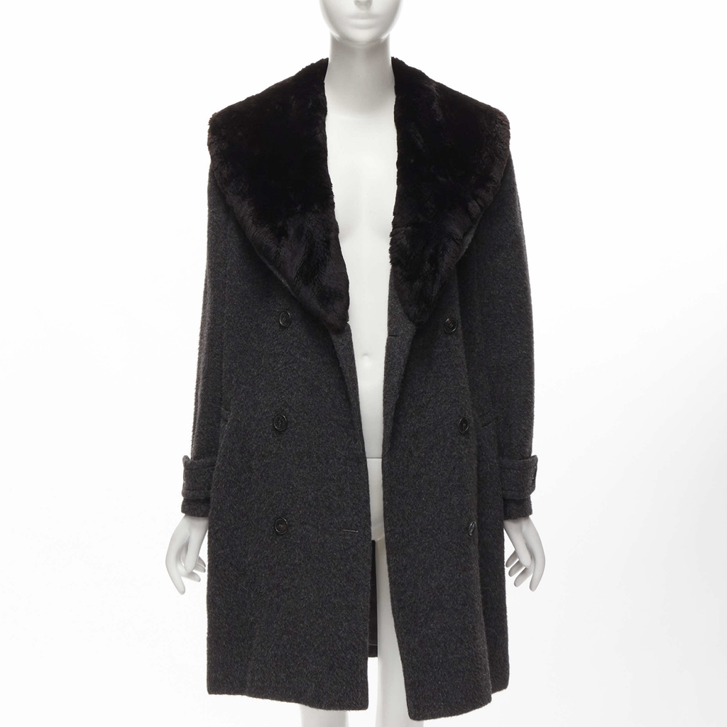 Gucci Grey Alpaca Coat - Image 6