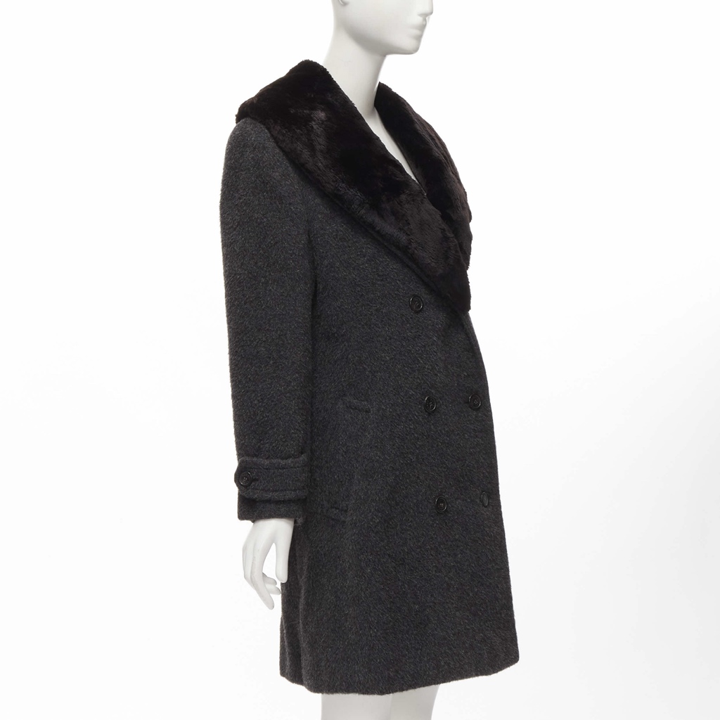 Gucci Grey Alpaca Coat - 4