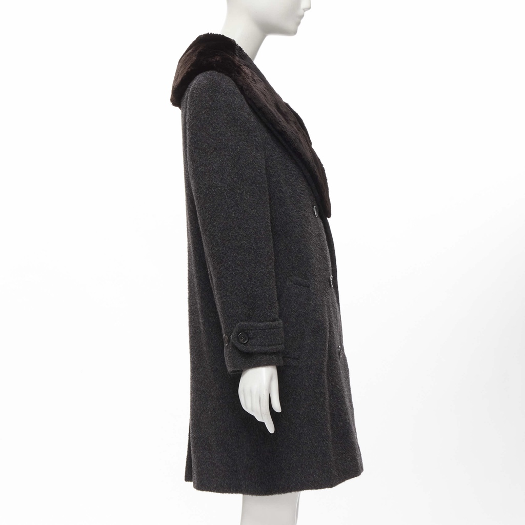 Gucci Grey Alpaca Coat - Side view
