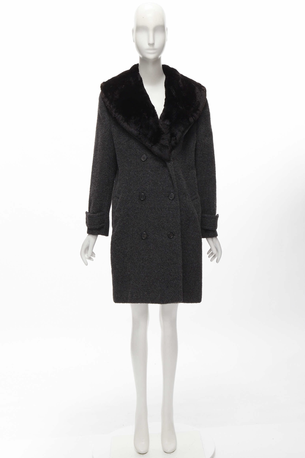 Gucci Grey Alpaca Coat - Image 13