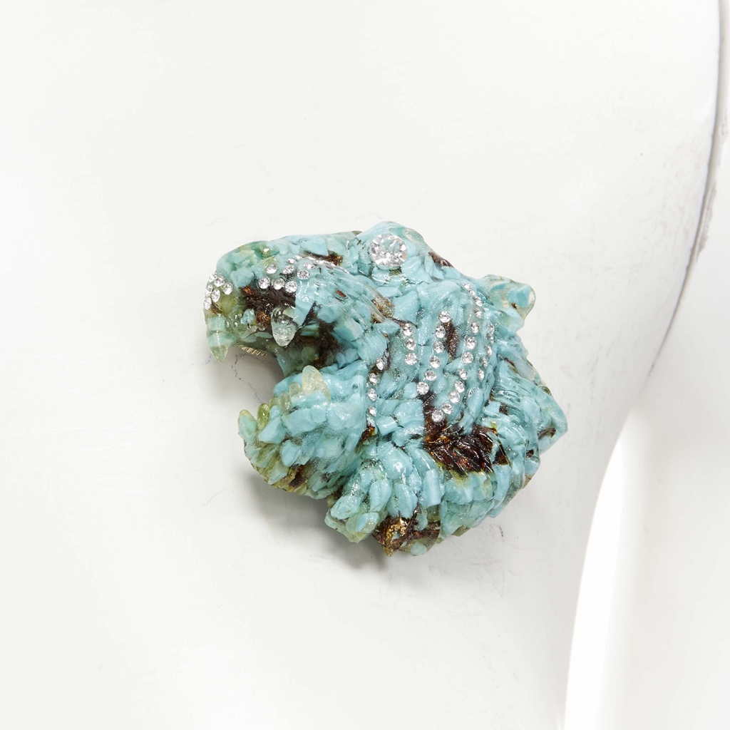 Gucci Tiger Crystal Brooch - Back view