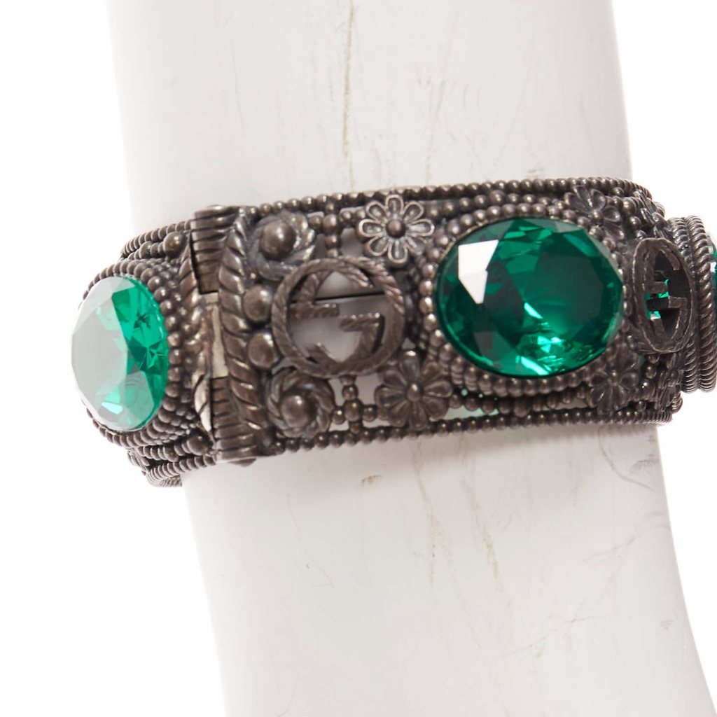 Gucci Green GG Bangle - Image 6