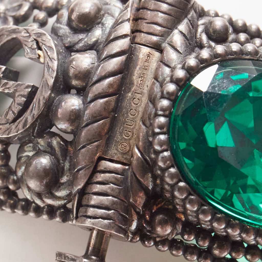 Gucci Green GG Bangle - 4