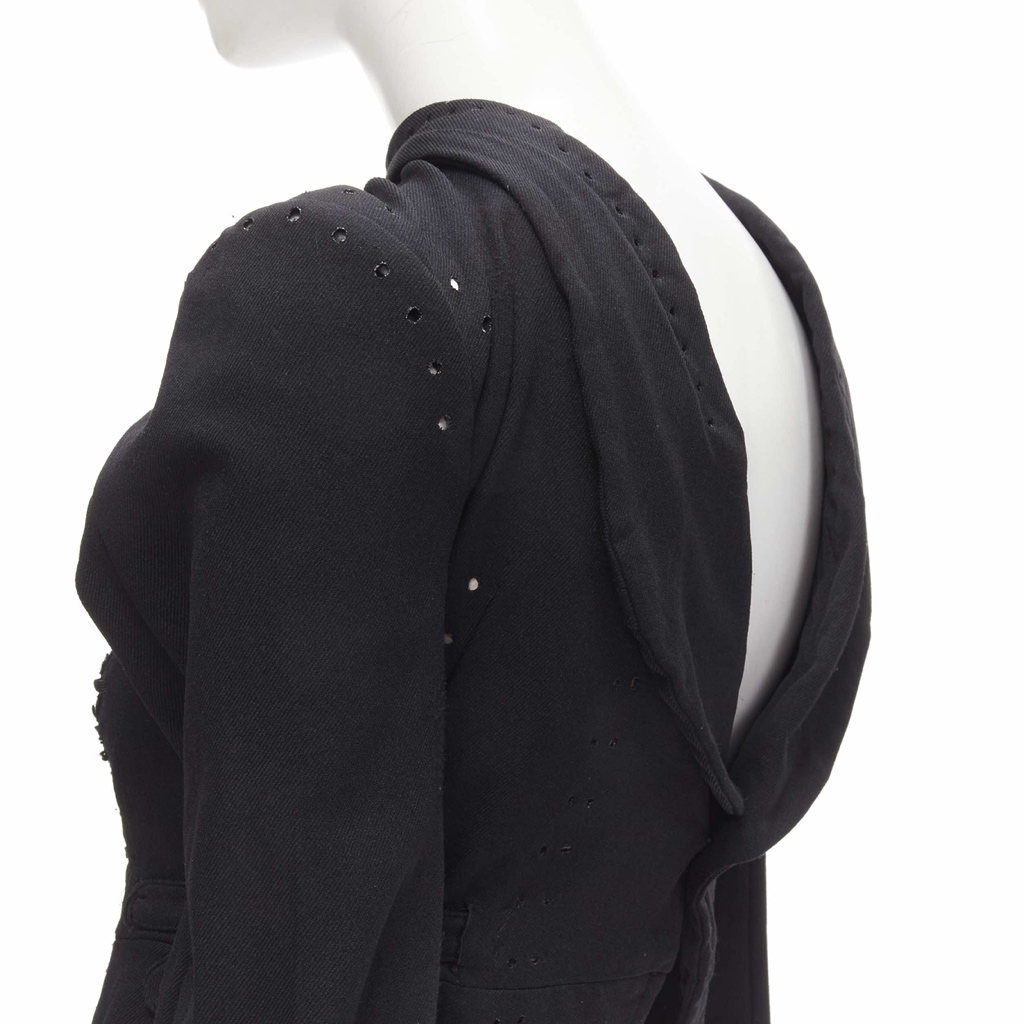Comme Des Garcons Black Lace Jacket - Back view