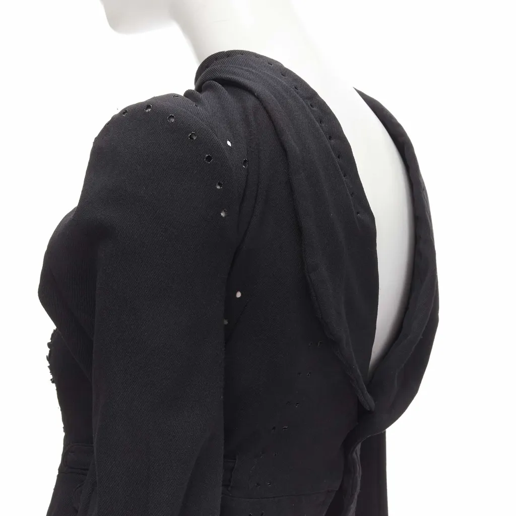 Comme Des Garcons Black Lace Jacket Black Polyester Very good - Back View