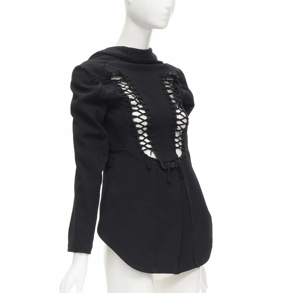 Comme Des Garcons Black Lace Jacket Black Polyester Very good - Inside View