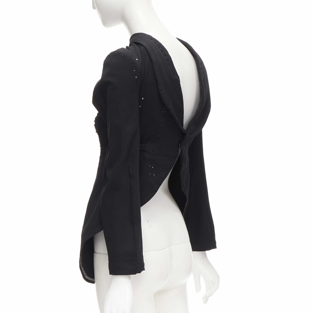 Comme Des Garcons Black Lace Jacket - Side view
