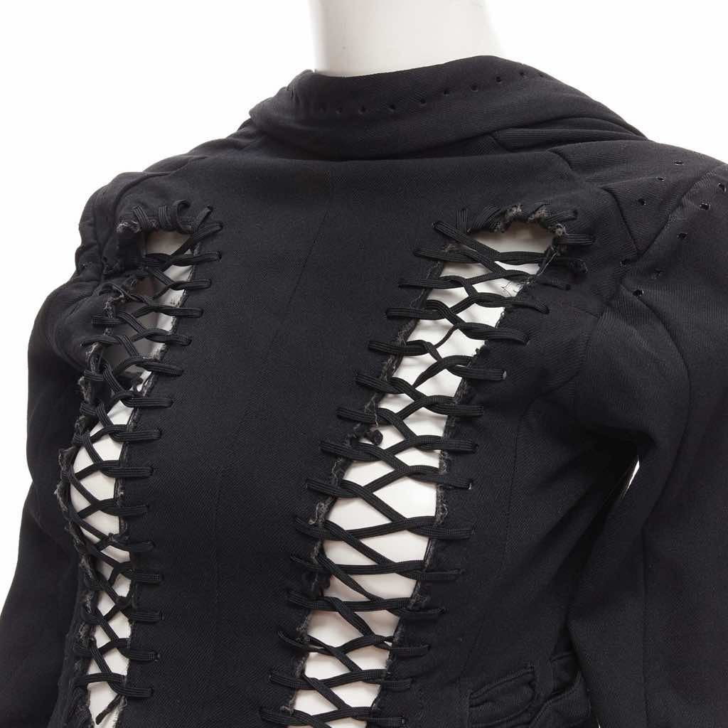 Comme Des Garcons Black Lace Jacket - Detail 1
