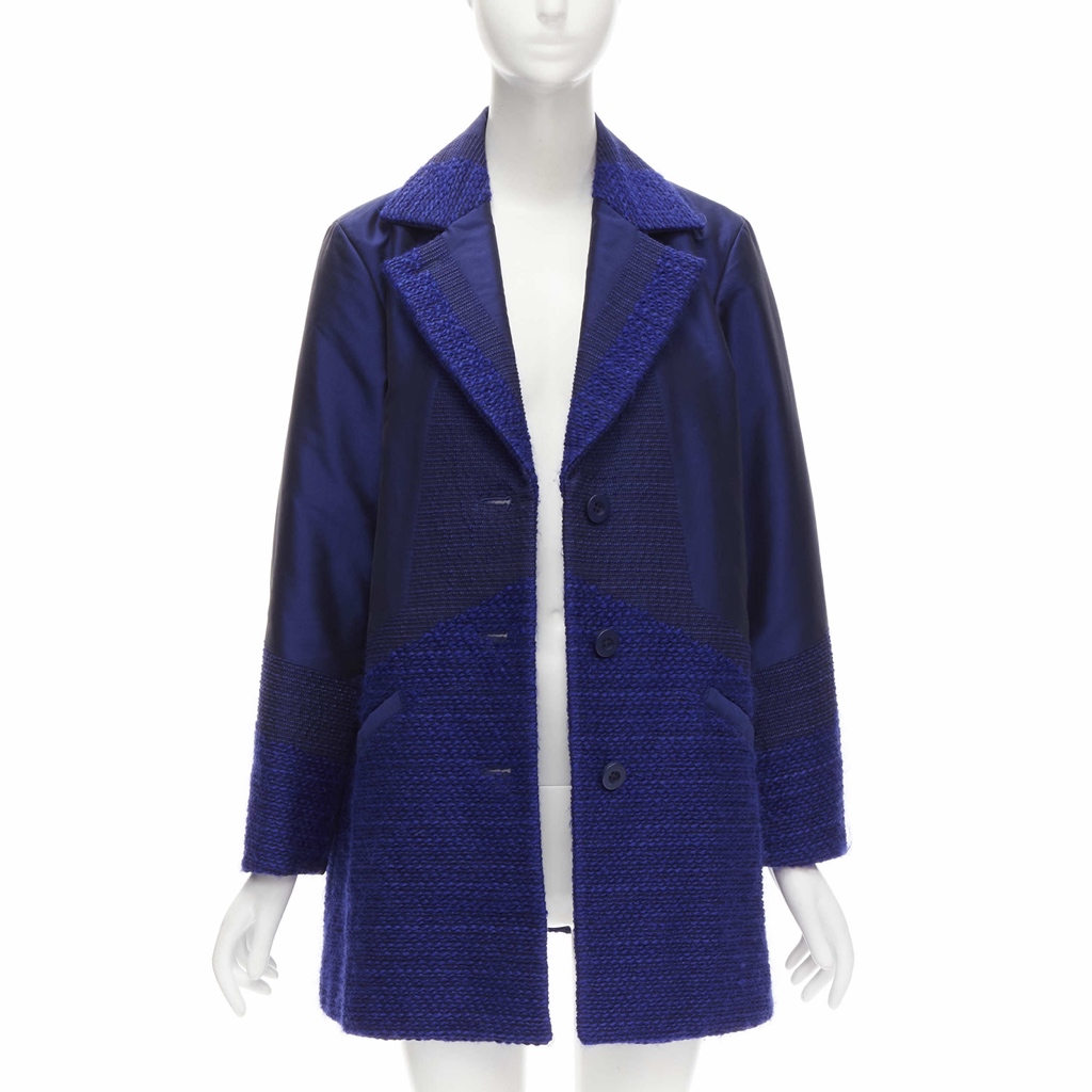 Issey Miyake Blue Tweed Coat