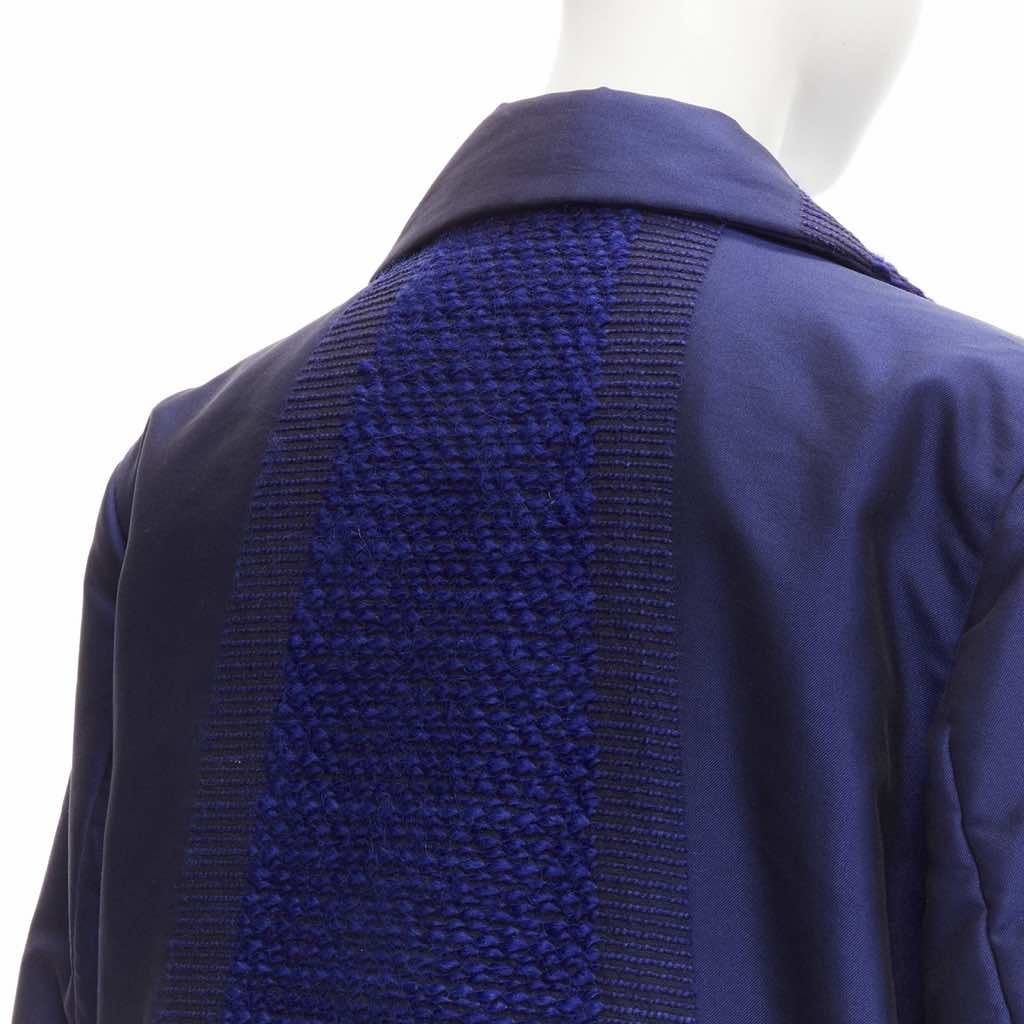 Issey Miyake Blue Tweed Coat - Image 11