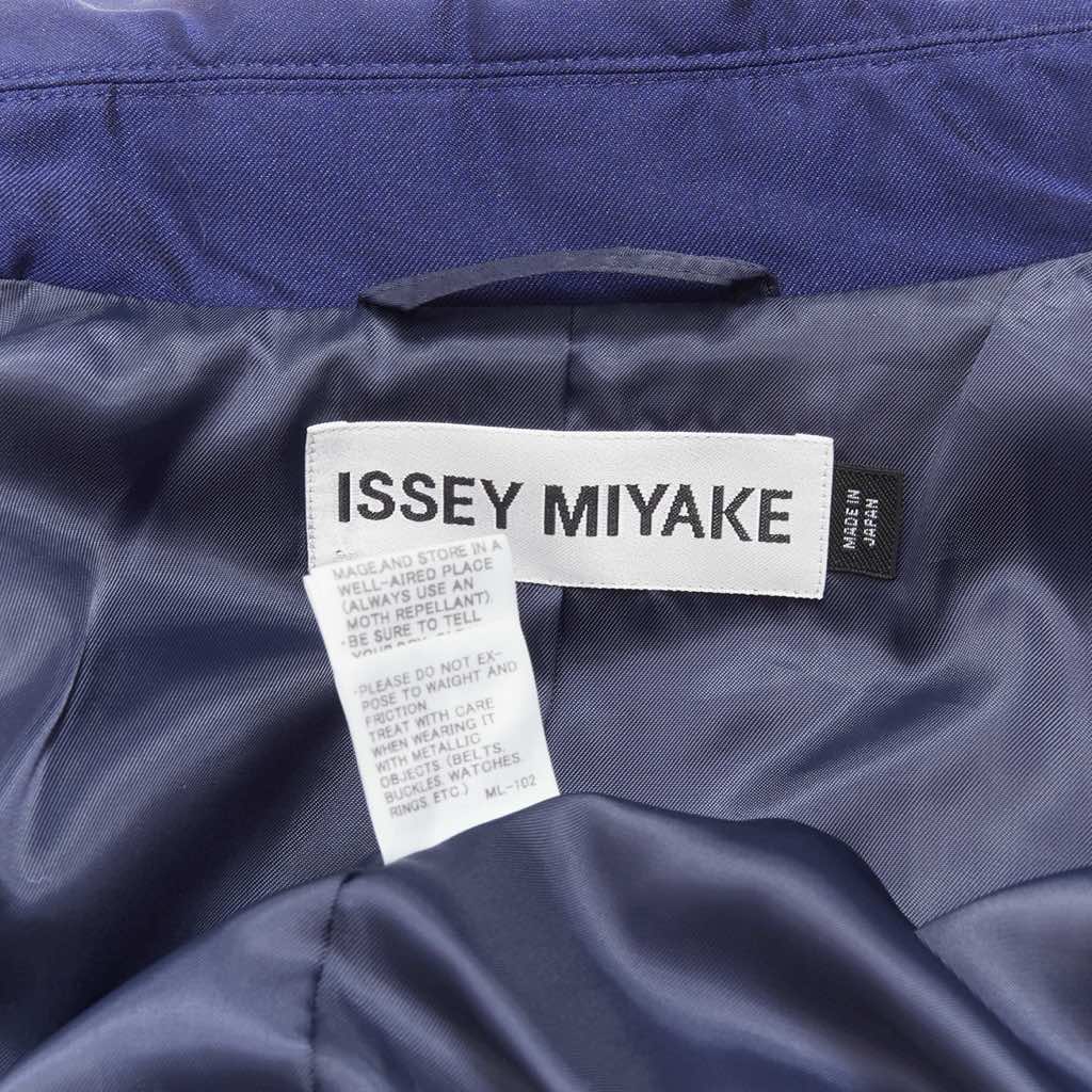 Issey Miyake Blue Tweed Coat - Image 13