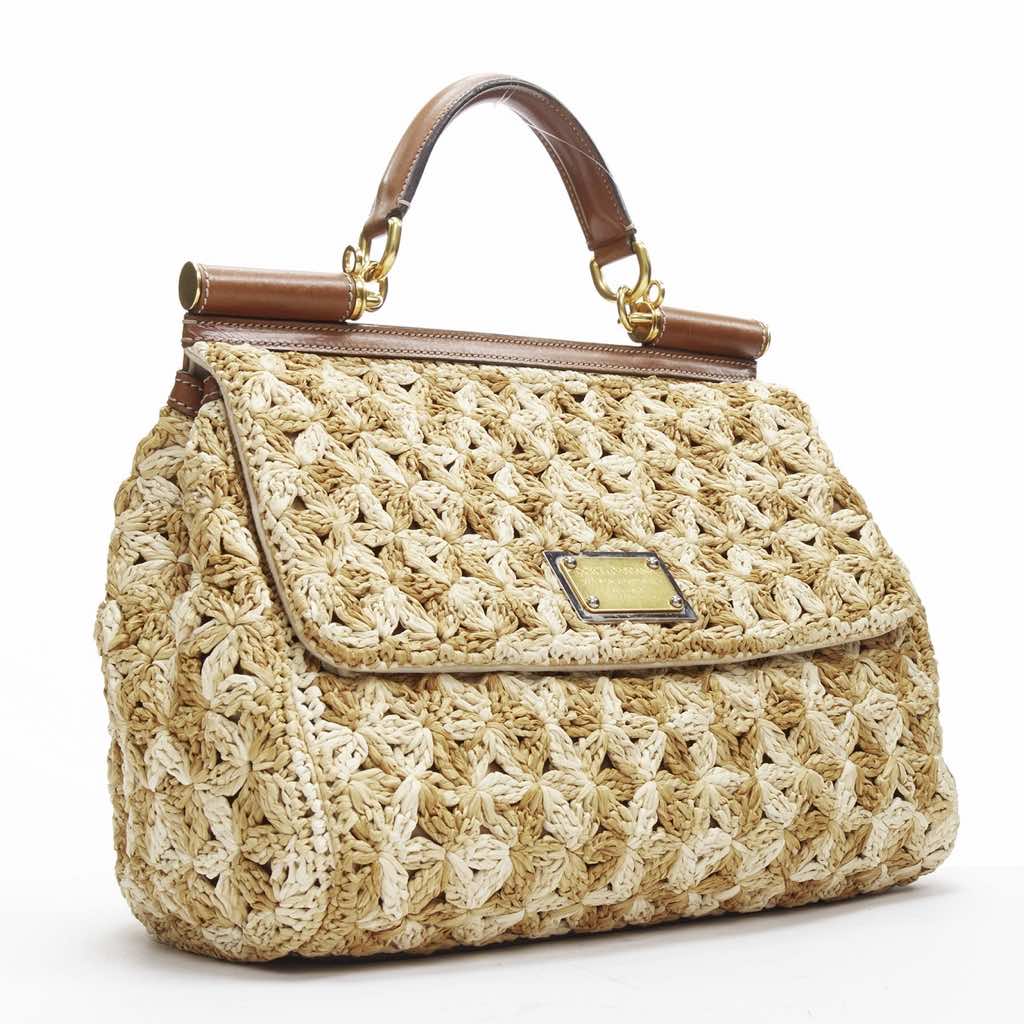 Dolce & Gabbana Raffia Sicily Bag - Image 6