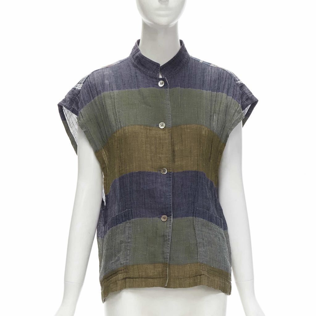 Issey Miyake Check Patchwork Vest - Image 6