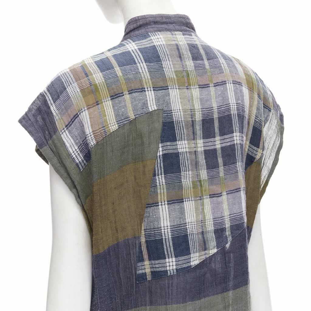 Issey Miyake Check Patchwork Vest - Detail 2